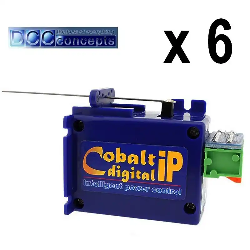 Pas Cher Moteur d‘aiguillage Cobalt iP Digital (6 pcs) DCCconcepts DCP-CB6DiP