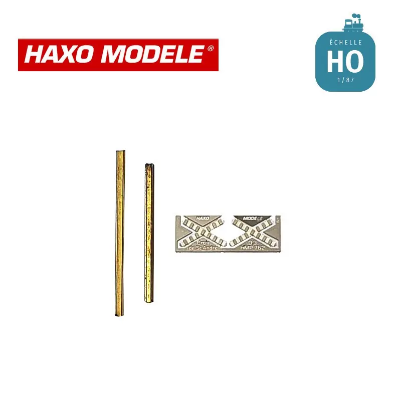 Super Prix Croix de St André avec poteau en profilé pour PN non gardé (2 pcs) HO Haxo Modèle HM49014