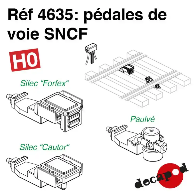 Prix Choc Pédales de voie SNCF (8 pcs) HO Decapod 4635