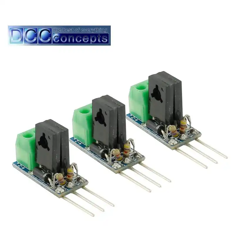 Usine Directe Convertisseur 3 fils vers 2 fils pour décodeur accessoires DCC (3 pcs) DCCconcepts DCD-SDC3