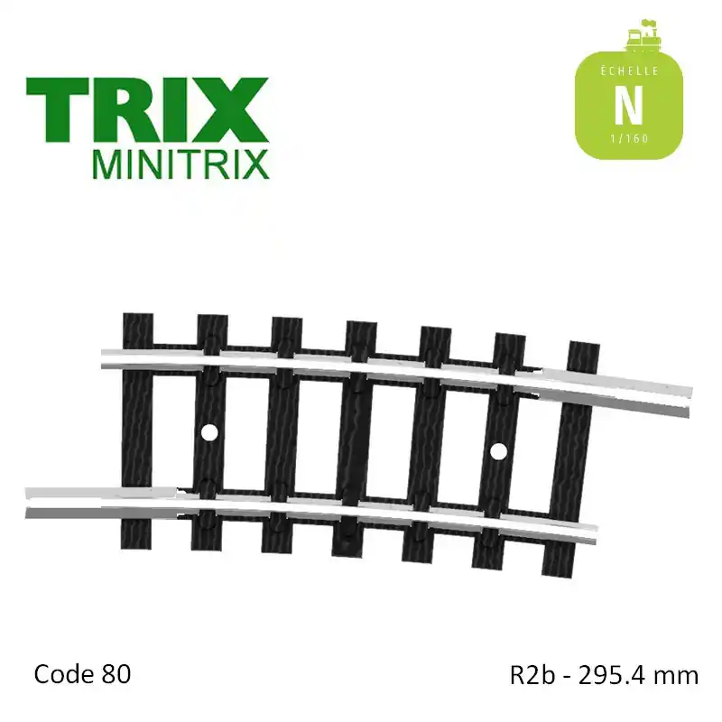 Rail courbe R2b 295.4mm code 80 N Minitrix 14929 Paiement Sécurisé