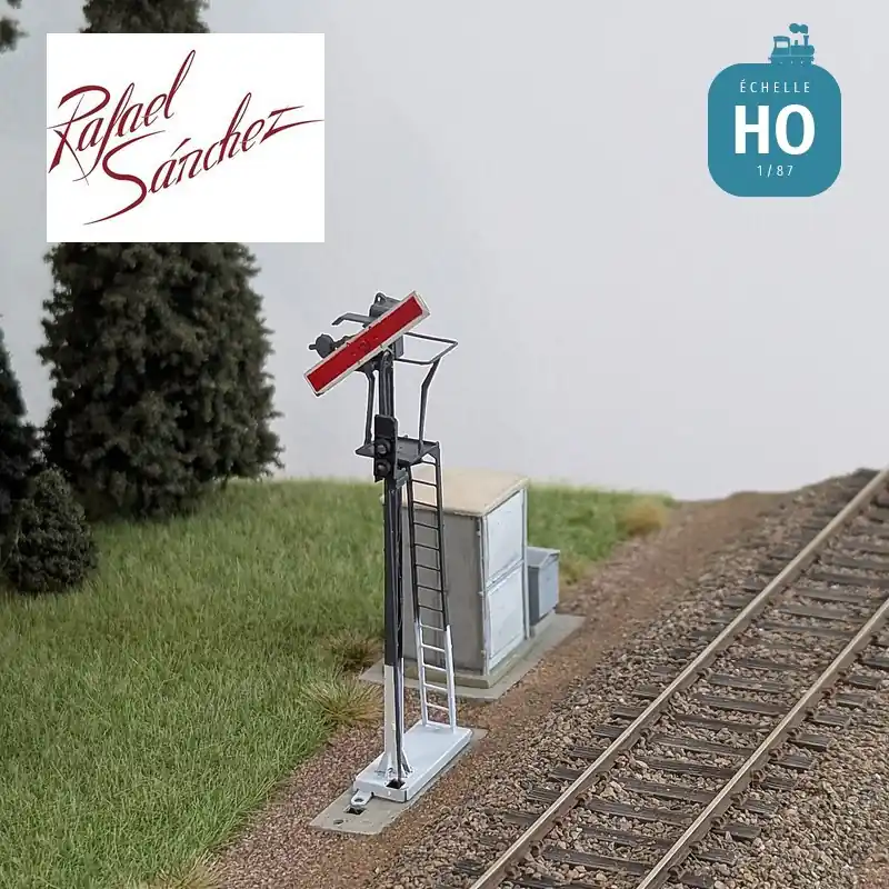 Prix Bas Signal mécanique SNCF unifié Sémaphore 1958 Epoque III/IV (mât gris foncé) HO Rafael Sanchez FR0213