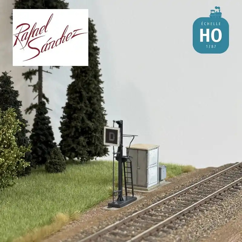Signal TIV SNCF unifié panneau D "Dépôt" HO Rafael Sanchez FR0546 Promotion