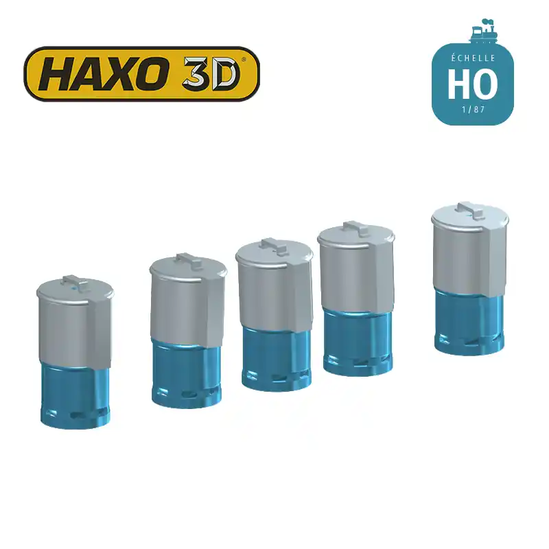 Bouteilles de gaz propane pour réchauffeur avec capot protection 10 pcs HO Haxo 3D 345112 Prix Cassé