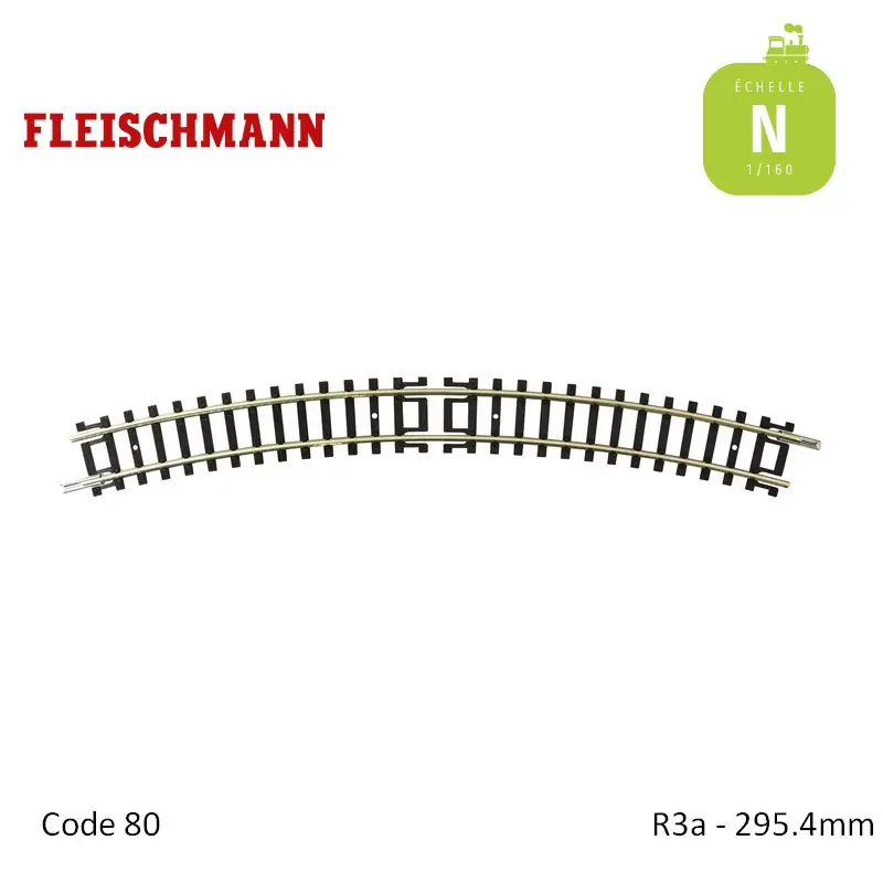 Nouveauté Rail courbe N-Track R3a 295,4mm 30° Code 80 N Fleischmann 22224