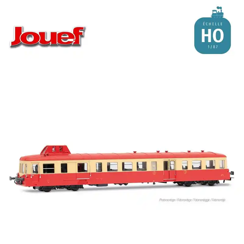 Achat Immédiat Autorail diesel X 3800 "Picasso" toit rouge SNCF Ep III-IV Analogique HO Jouef HJ2623