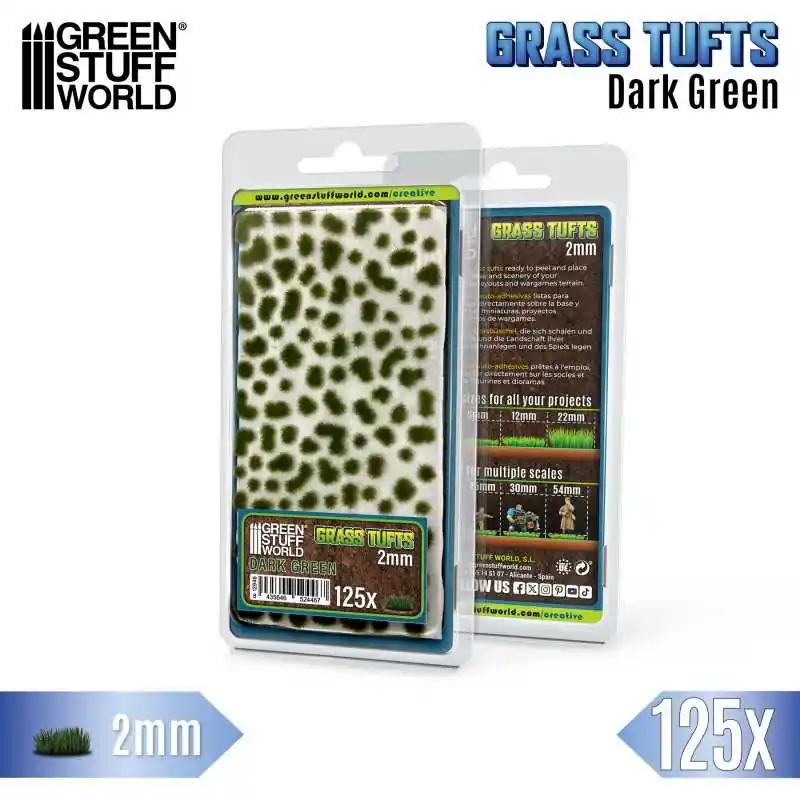 Touffes d‘herbe - Tuft 2 mm - Vert Foncée Offre Spéciale