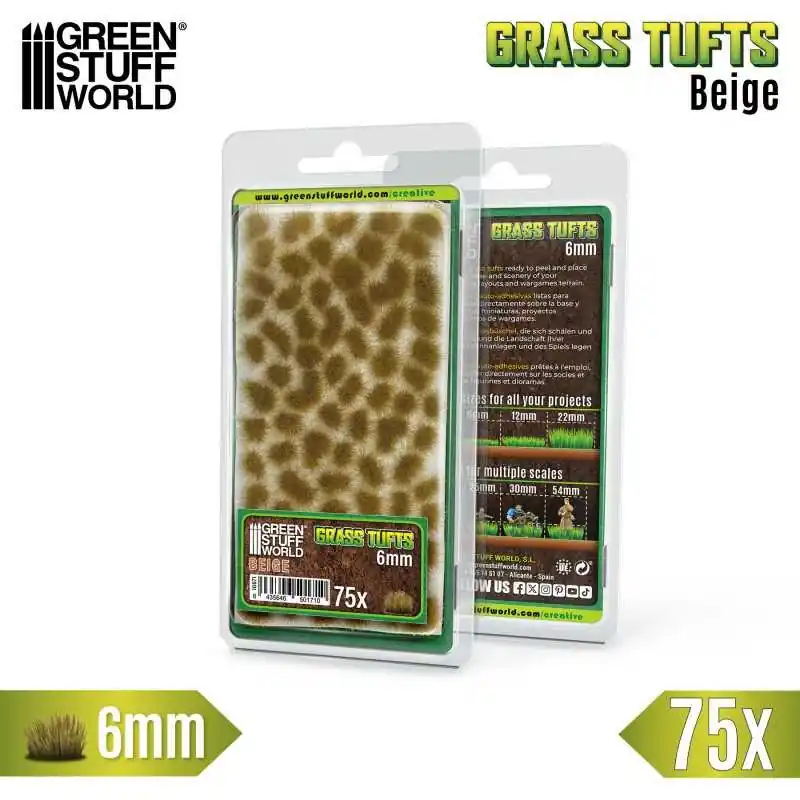 Touffes d‘herbe - Tuft 6 mm - Beige Nouvelle Collection