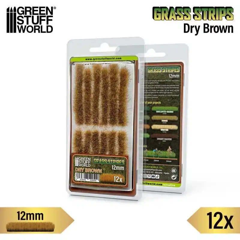 Bandes de Gazon 12 mm - Brun Sec Authentique