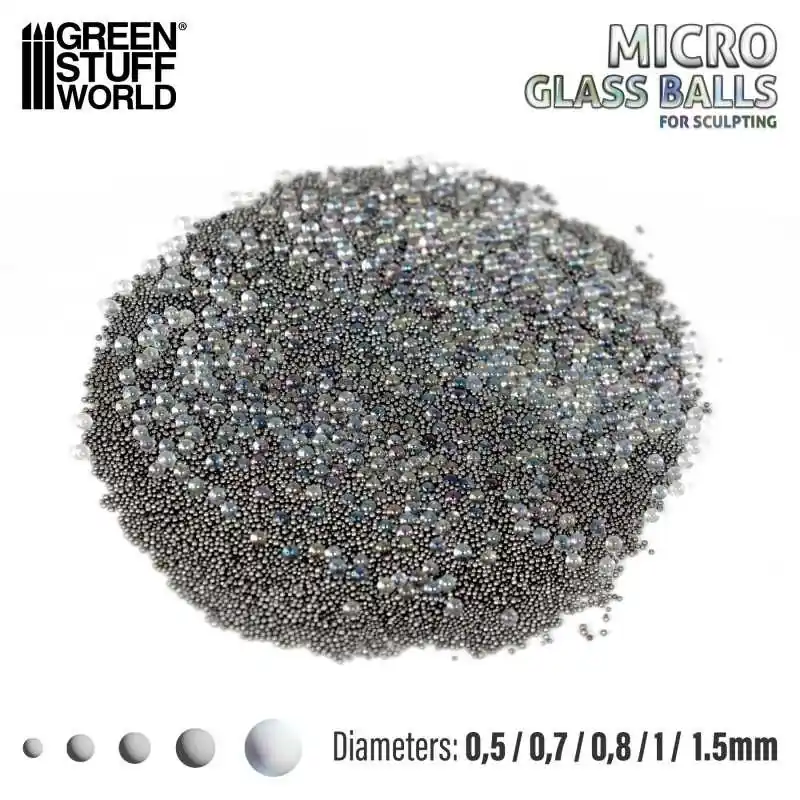 Micro boules en verre (0.5-1.5mm) Nouvelle Collection