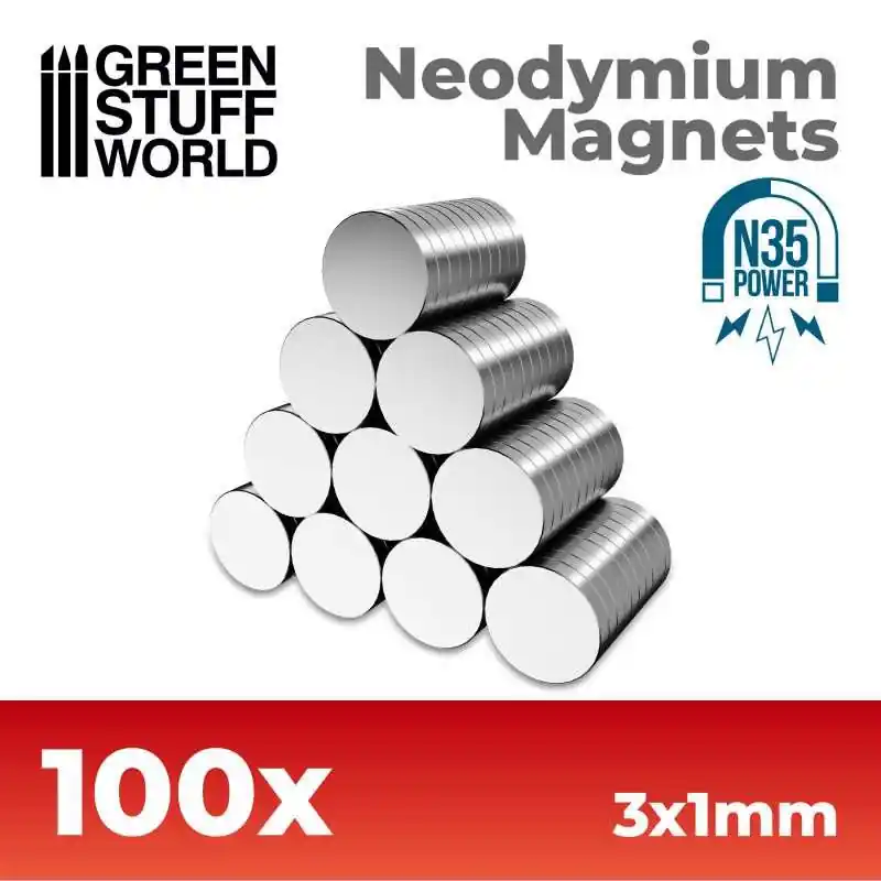 Aimants Néodymes 3x1mm - 100 units (N35) Certifié