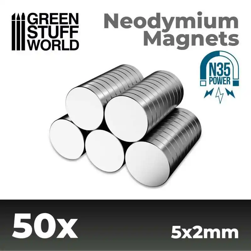 Prix Bas Aimants Néodymes 5x2mm - 50 units (N35)