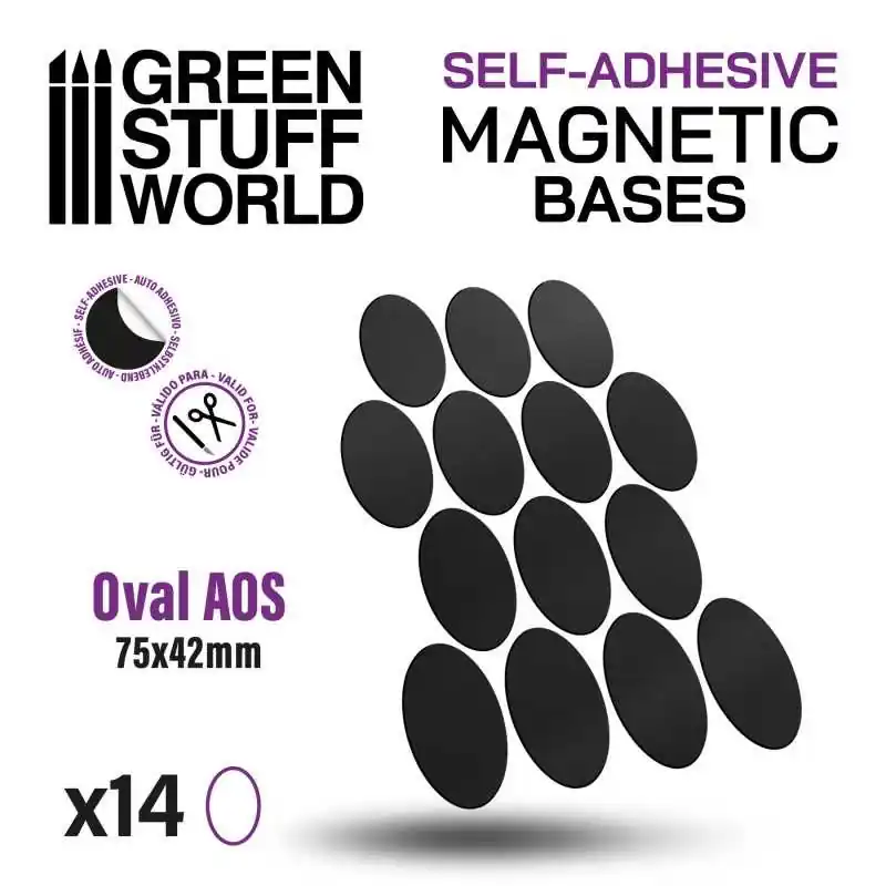 Feuilles magnétiques - Ovale 75x42mm Pas Cher