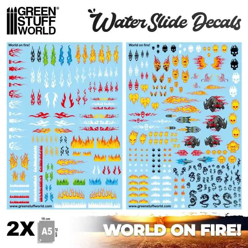 Décalcomanies à l‘eau - World on Fire Super Prix
