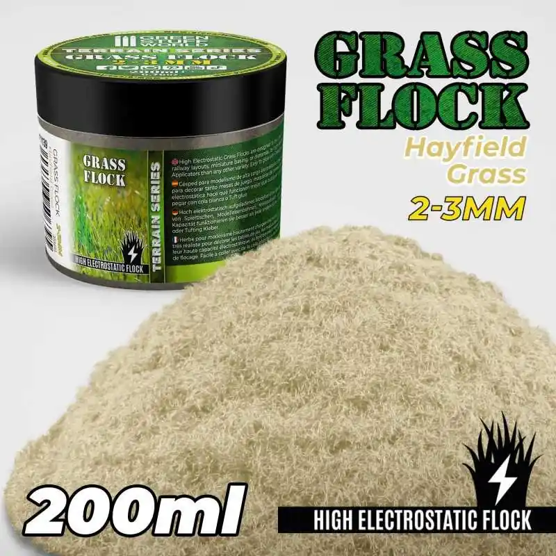 Herbe Statique 2-3mm- HAYFIELD GRASS - 200ml Haute Qualité