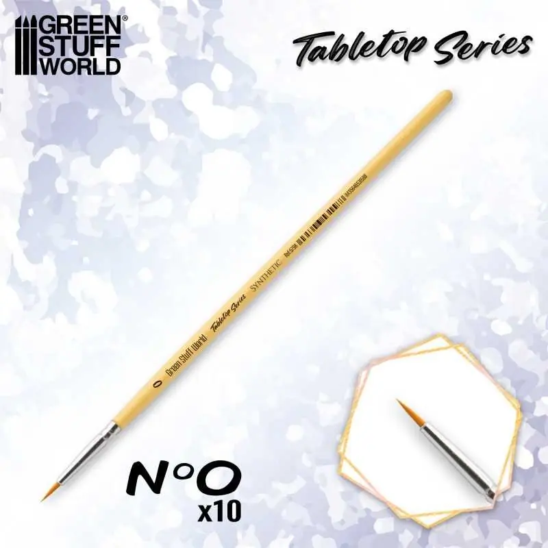 TABLETOP SERIES Pinceaux synthétiques 0 (lot de 10) Haute Qualité