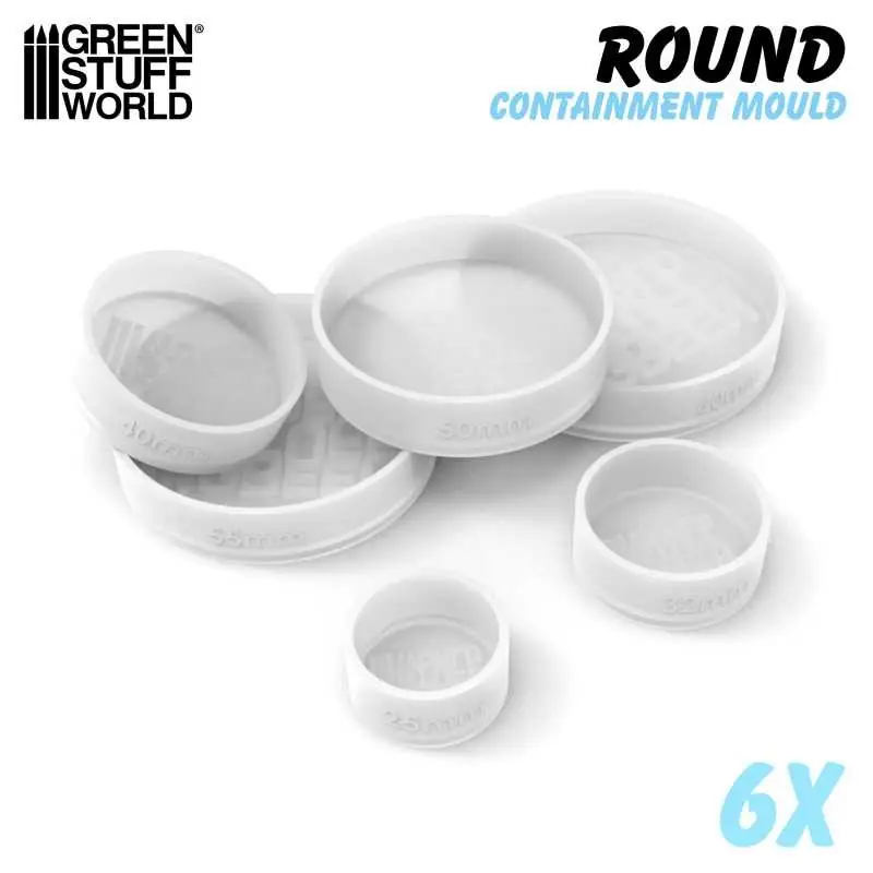 6x Moules Endiguement blancs translucides pour Socles - Ronds Acheter En Ligne
