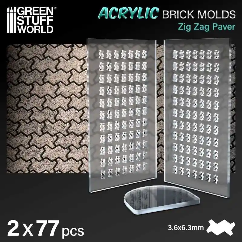 Moules Acryliques - Zig Zag Pavement Retour Gratuit