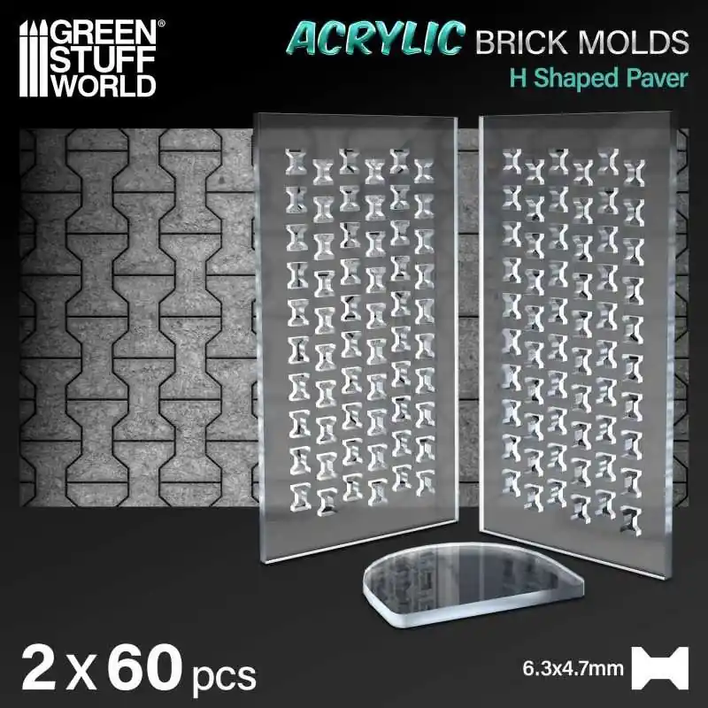 Moules Acryliques - H Shaped Paver Paiement Sécurisé