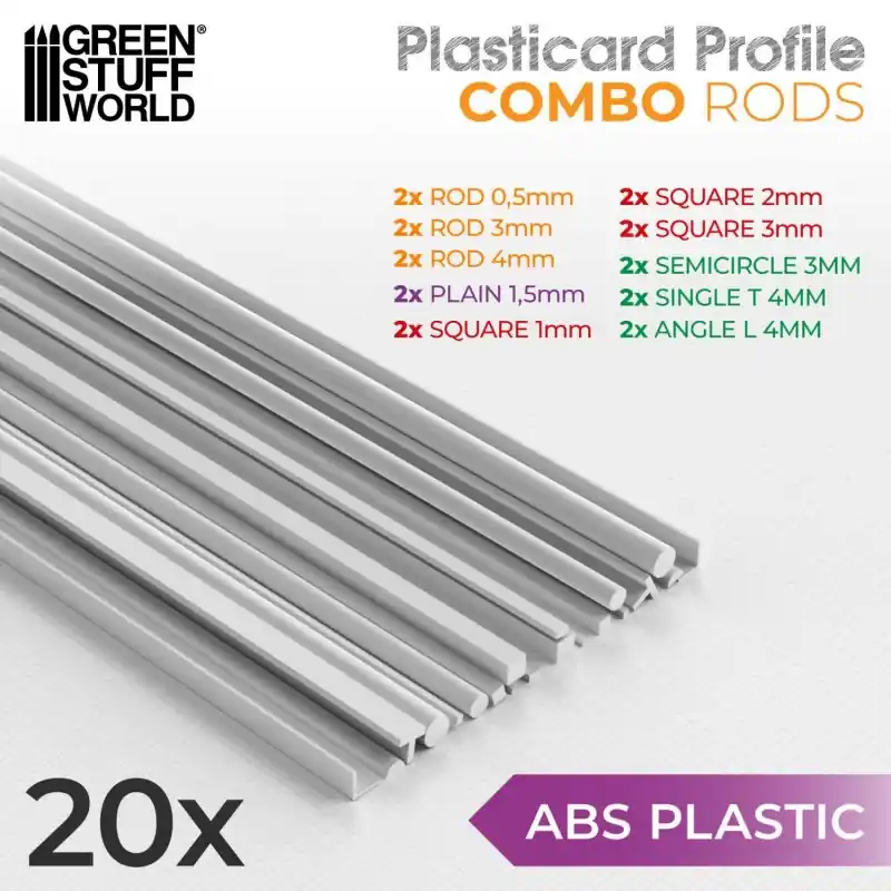 Produit De Marque Plasticard PROFILÉ TIGE Mixtes x20 profilés
