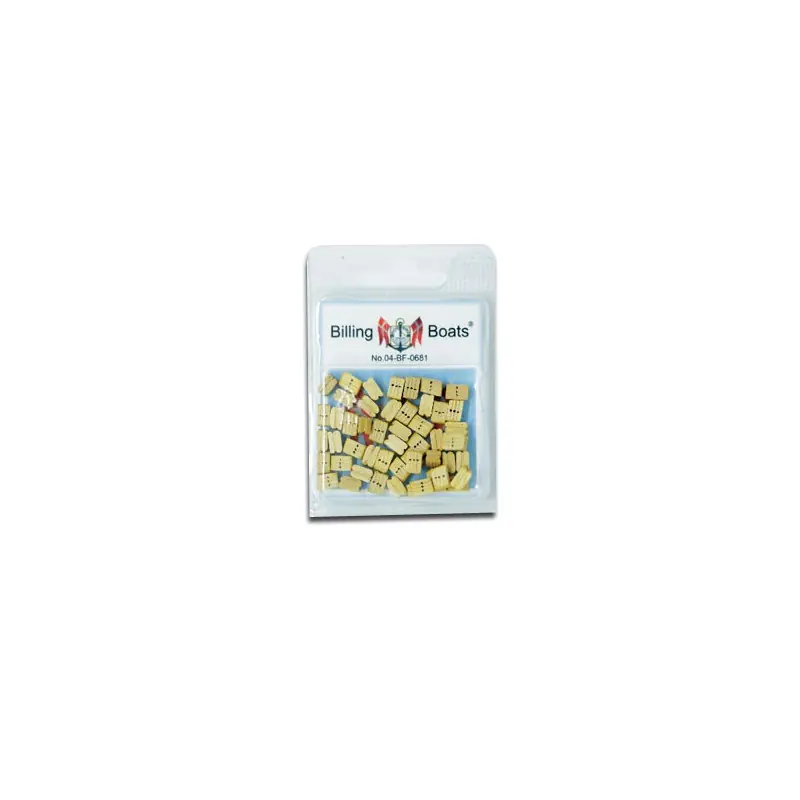 Accastillage de bateau Poulie triple en bois 7,5mm (50pcs) Commande En Gros