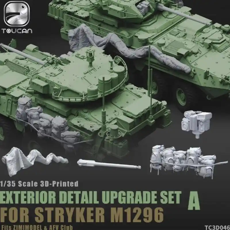 Dernier Modèle Set de Détaillage A en 3D pour Extérieur Stryker M1296 1/35