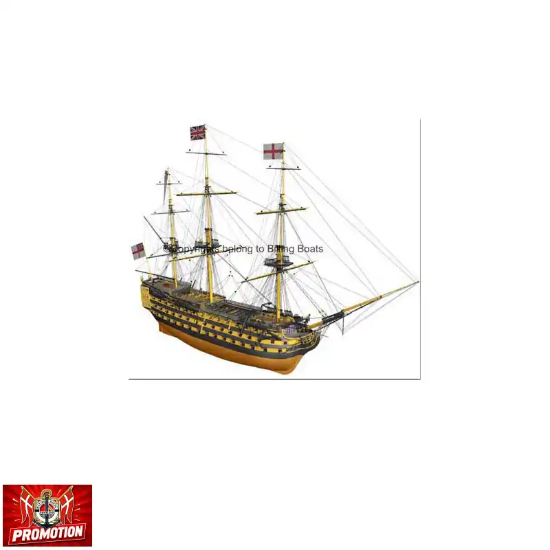 Bateau statique HMS VICTORY 134cm 1/75 Meilleur Prix