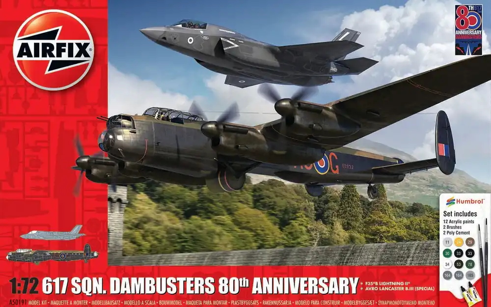 Prix Choc Airfix 50191 617 Sqn. Dambusters 80th Anniversary (F-35B Lightning II And Avro Lancaster B.III (Special))