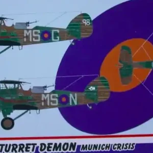 Kora Models 72181 Hawker Turret Demon RAF - "Munich crisis" Retour Gratuit