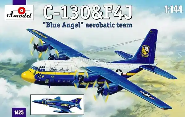 A-Model 01425 Lockheed C-130 and F4J "BLUE ANGEL" Aerobatic team Usine Directe