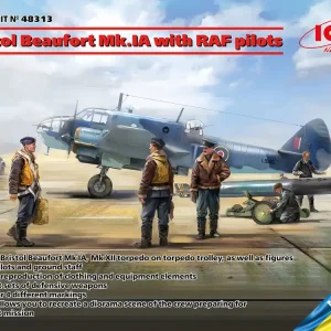 Seulement Aujourd'hui ICM 48313 Bristol Beaufort Mk.IA with RAF Pilots