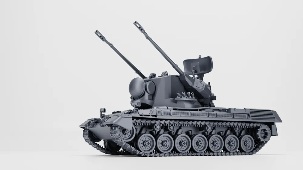 Dernier Modèle EMP3D 72012798-87 Samobieżne działo przeciwlotnicze Gepard - zamknięty właz