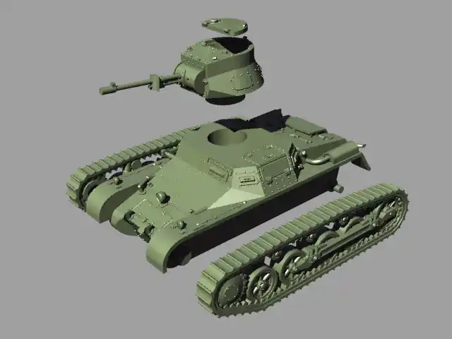 Promotion EMP3D 72012749-43 Czołg lekki Panzer I Ausf.A - wieża Breda (20mm) - otwarty właz