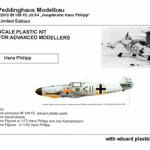 Offre Exclusive Peddinghaus-Decals 72010 Messerschmitt Bf-109 F-2 - Hauptmann Hans Philipp