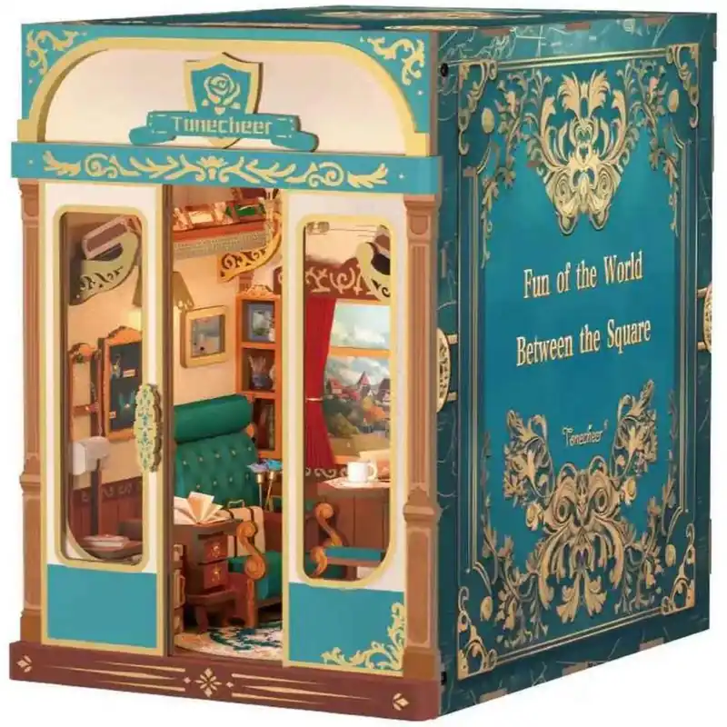 Offre Exclusive Kit Maquette Book Nook Cabine de Train Voyage en Europe 22x16x22 cm TQ443 European Travel Miniature 3D ToneCheer