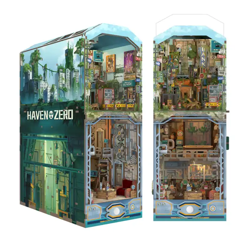 Kit Maquette Book Nook Refuge Zero 26.3x9.8x19 cm TQ132 Serre-livres Haven Zero Miniature 3D Achetez Aujourd'hui