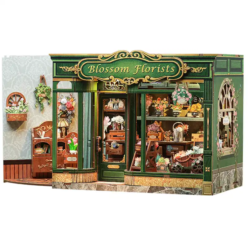 Kit Maquette Corner Blossom Florists 21x13x17 cm Boutique Fleuriste avec Ouverture latérale Cutebee Certifié