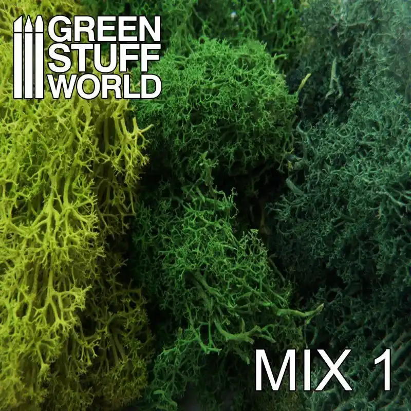 Dernier Modèle Flocage Lichen Mélange de Vert