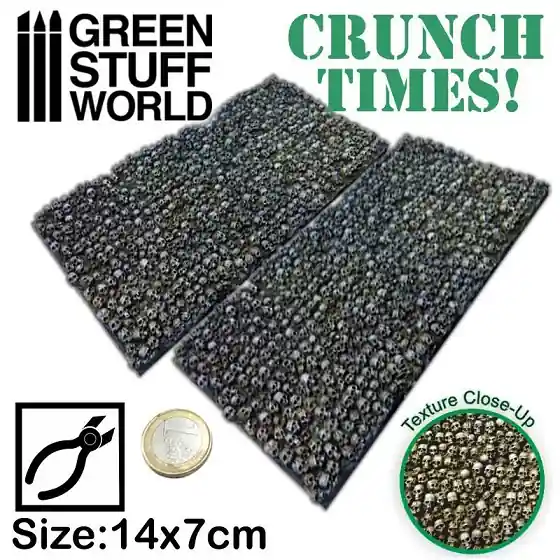 Haute Qualité Green Stuff World 1667 Crunch Time - Stacked Skull Plate