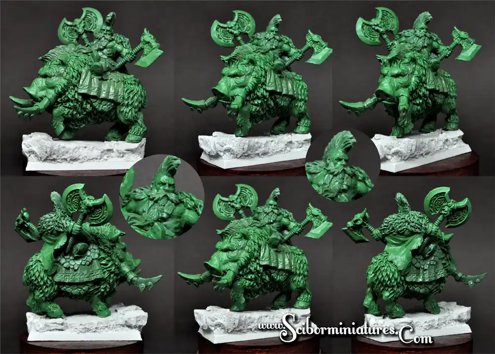 Scibor Monstrous Miniatures 28FM0648 Dwarf Wild Hunter On War Boar Expédition Rapide