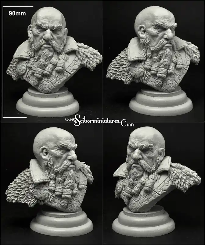 Promotion Saisonnière Scibor Monstrous Miniatures BUST0019 Dwarf Nobleman Bust
