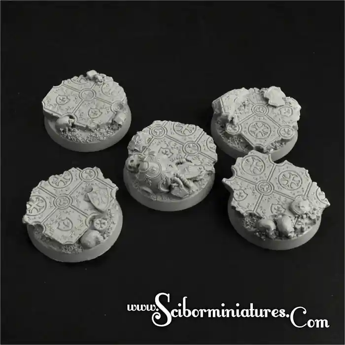 Nouvel Arrivage Scibor Monstrous Miniatures BRRU0153 Templar Ruins 32 mm round bases (5 pcs)