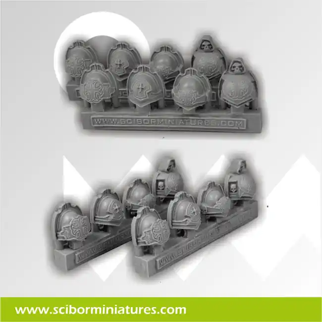Scibor Monstrous Miniatures CPSH0014 Templar Shoulder Pads (8 pcs) Satisfait Ou Remboursé