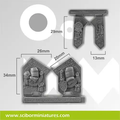 Soldes Scibor Monstrous Miniatures CPAC0197 Templar Conversion set 2 (4 pcs)