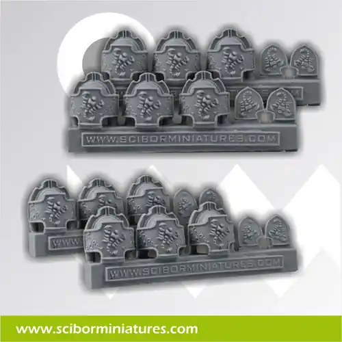 Solde Scibor Monstrous Miniatures CPAS0054 Scorpion Shoulder Pads (6 pcs)