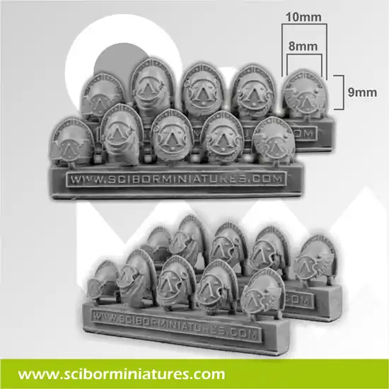 Scibor Monstrous Miniatures CPSH0171 Spartans Small Shoulder Pads (10 pcs) Prix Promo