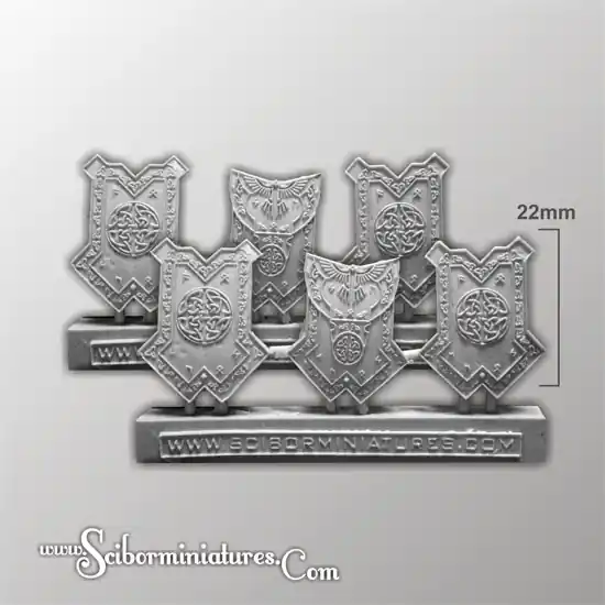 Scibor Monstrous Miniatures CPSH0226 Dwarven Veterans Shields set 1 (6 pcs) Retour Gratuit