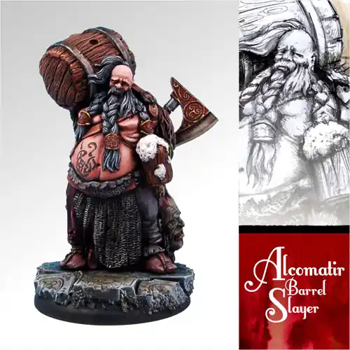 Scibor Monstrous Miniatures 54FM0014 Alcomatir Barrel Slayer Promotion