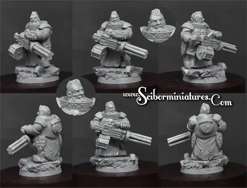 Scibor Monstrous Miniatures 28SF0210 SF Dwarf Gatling Gun Retour Gratuit