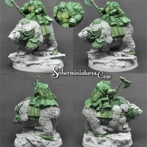 Vente Flash Scibor Monstrous Miniatures 28SF0206 Dwarven SF Bear Rider 1